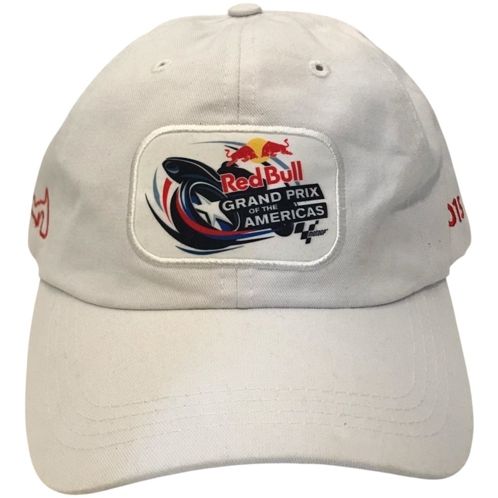 Red Bull Grand Prix Adjustable White Racing Ball Cap by Circuit of the Americas